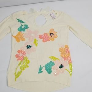 Candies ivory floral sweater